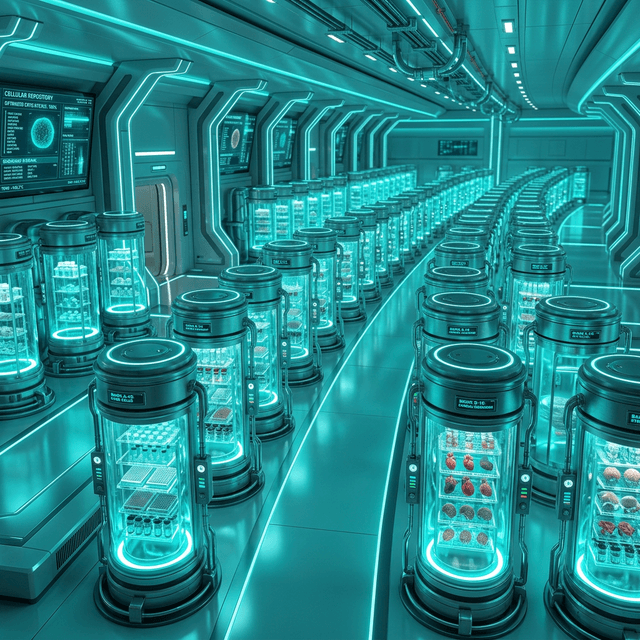 Futuristic cell banking storage