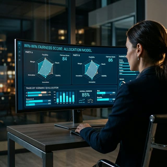 Professional analyzing fairness metrics