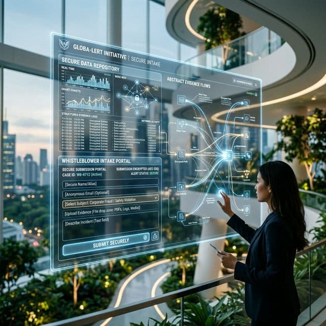 Whistleblower secure UI flow